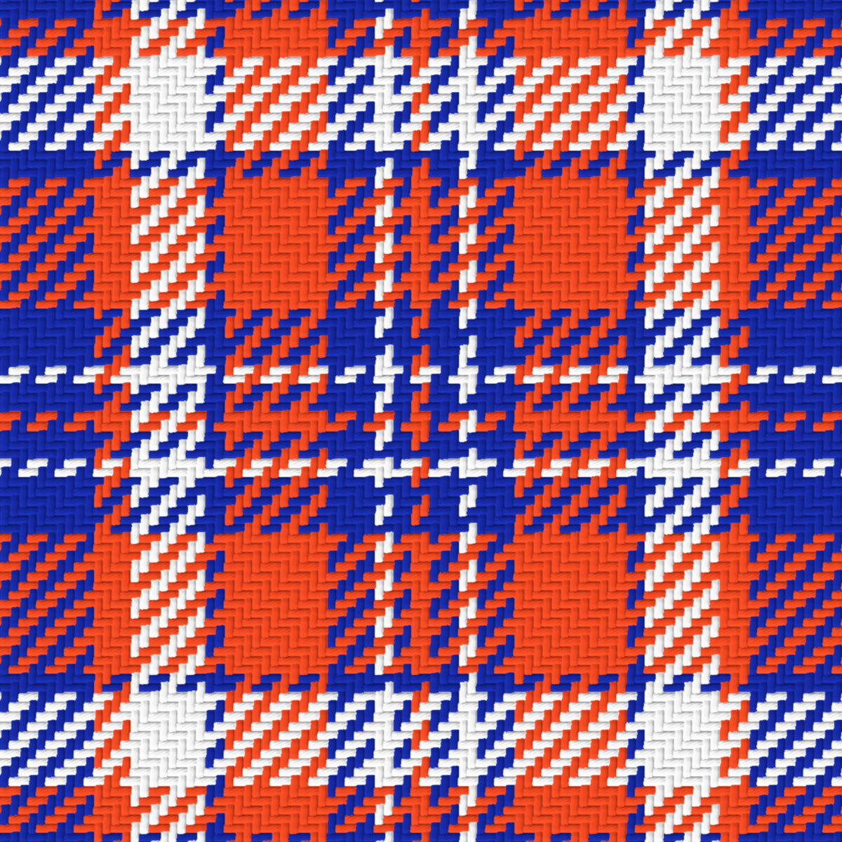 Blue, Orange & White — Alderwick — Pattern detail