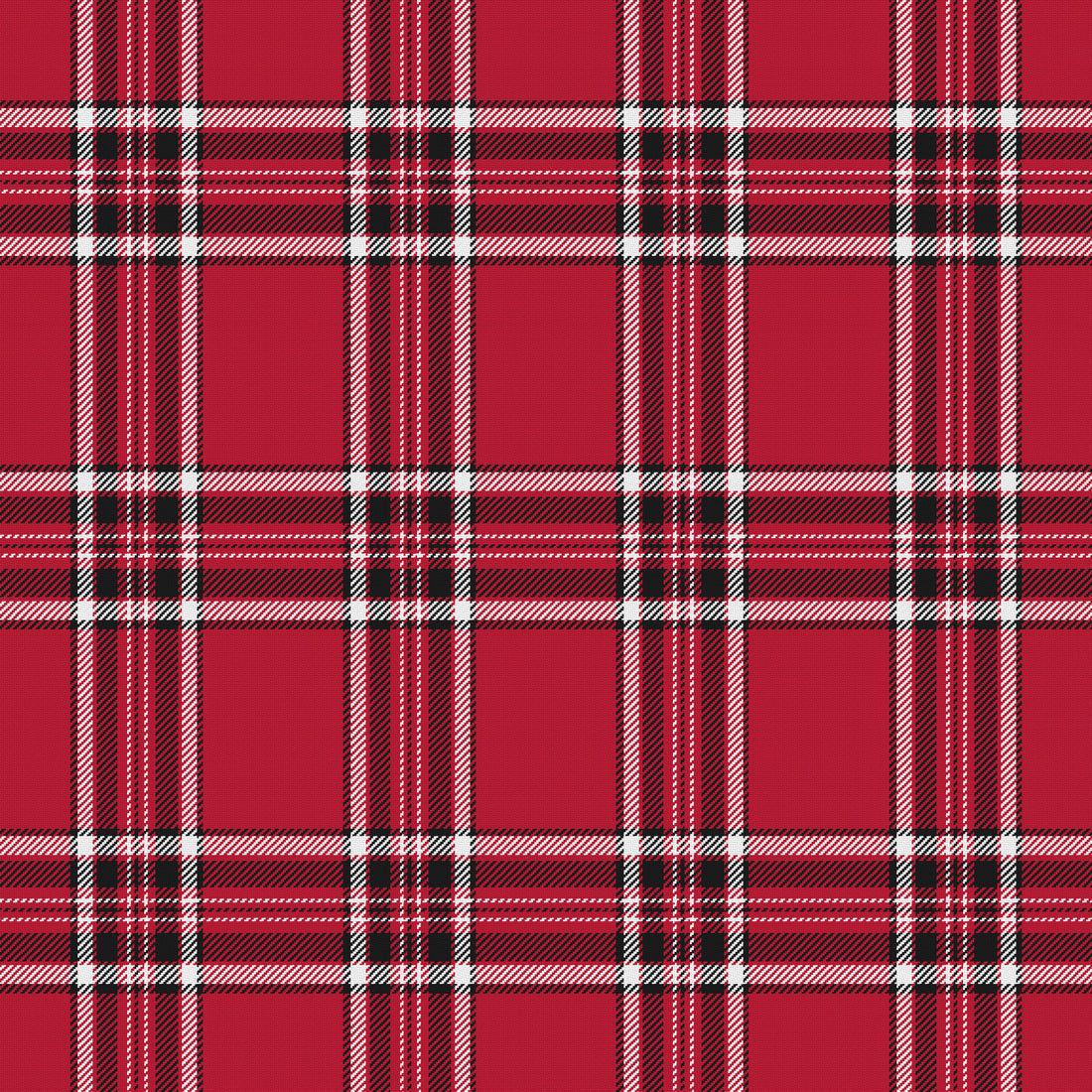 Red, Near Black & White · Palette 023 — Alderwick — Full pattern