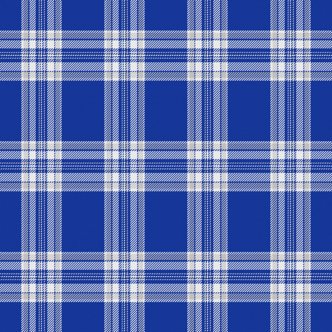 Royal Blue, White & Light Gray — Alderwick — Full pattern
