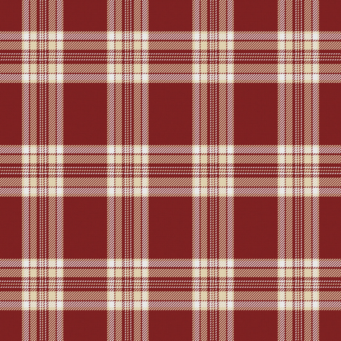 Crimson, Cream & White — Alderwick — Full pattern