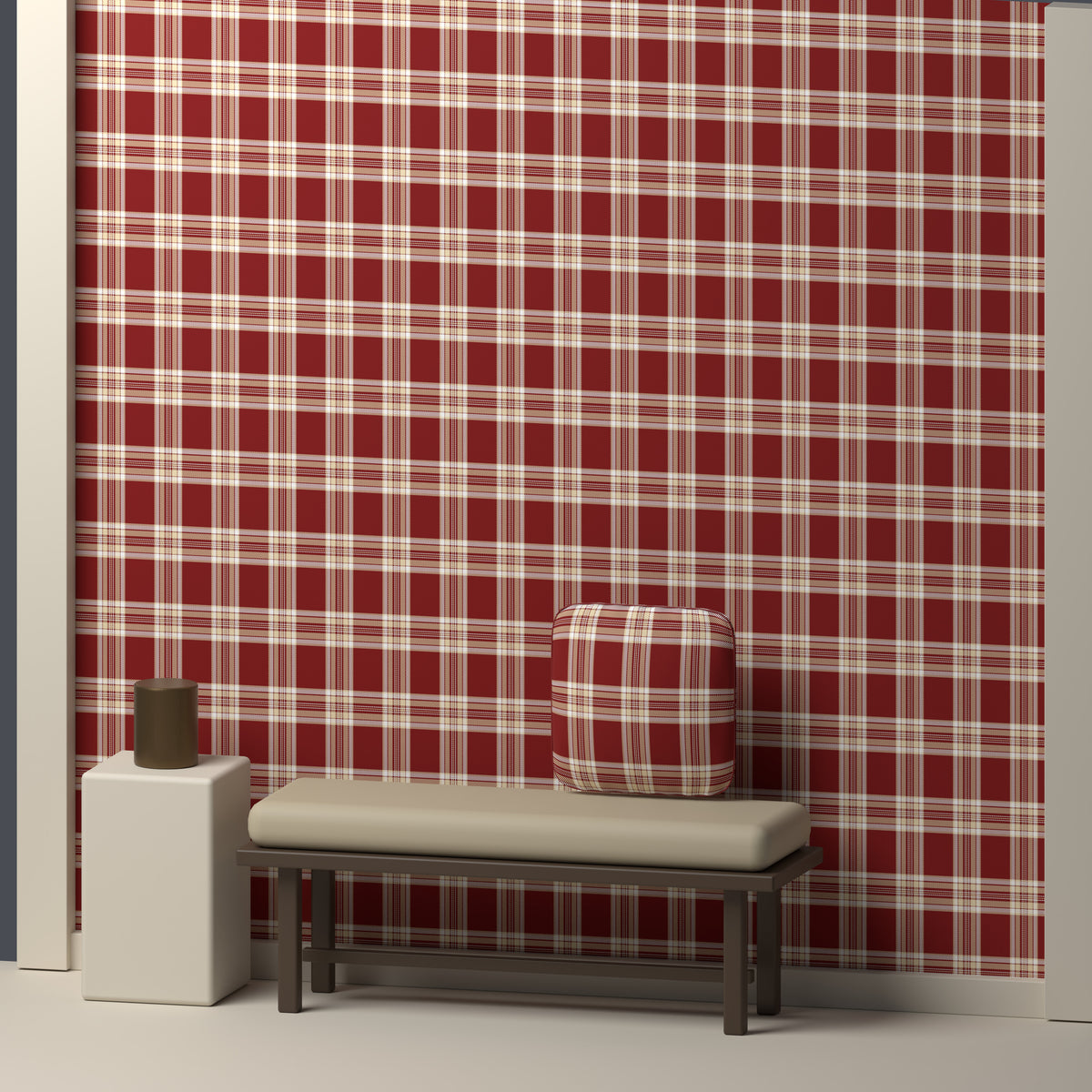 Crimson, Cream & White — Alderwick — In a room