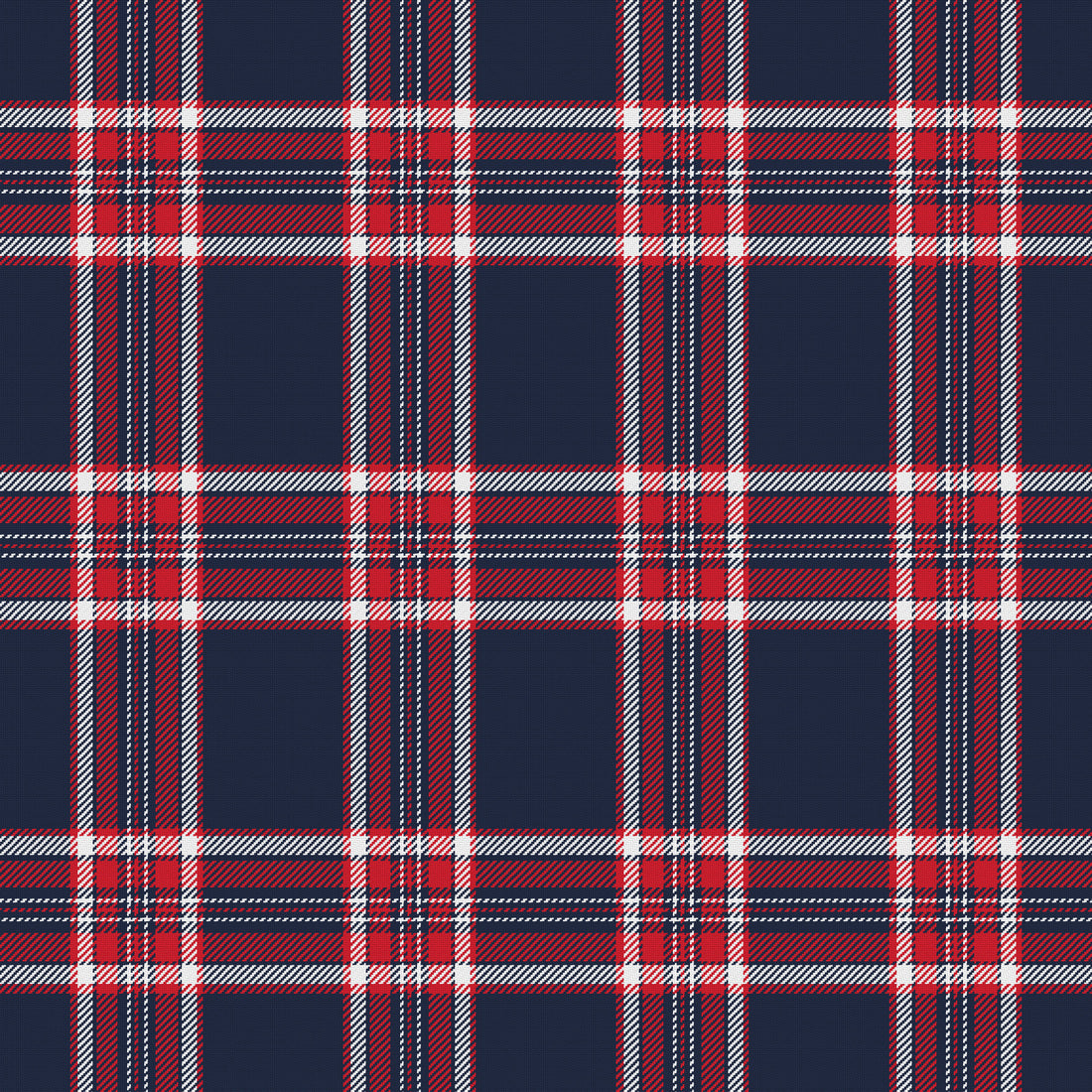 Deep Navy, Red & White — Alderwick — Full pattern