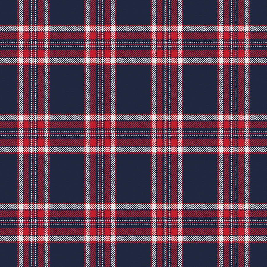 Deep Navy, Red & White — Alderwick