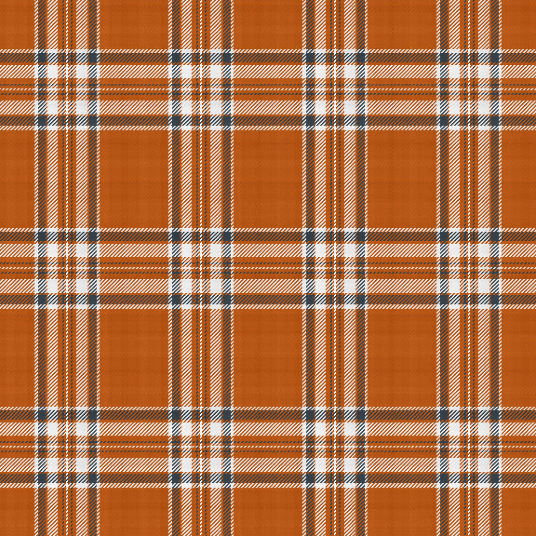 Burnt Orange, White & Charcoal — Alderwick — Full pattern