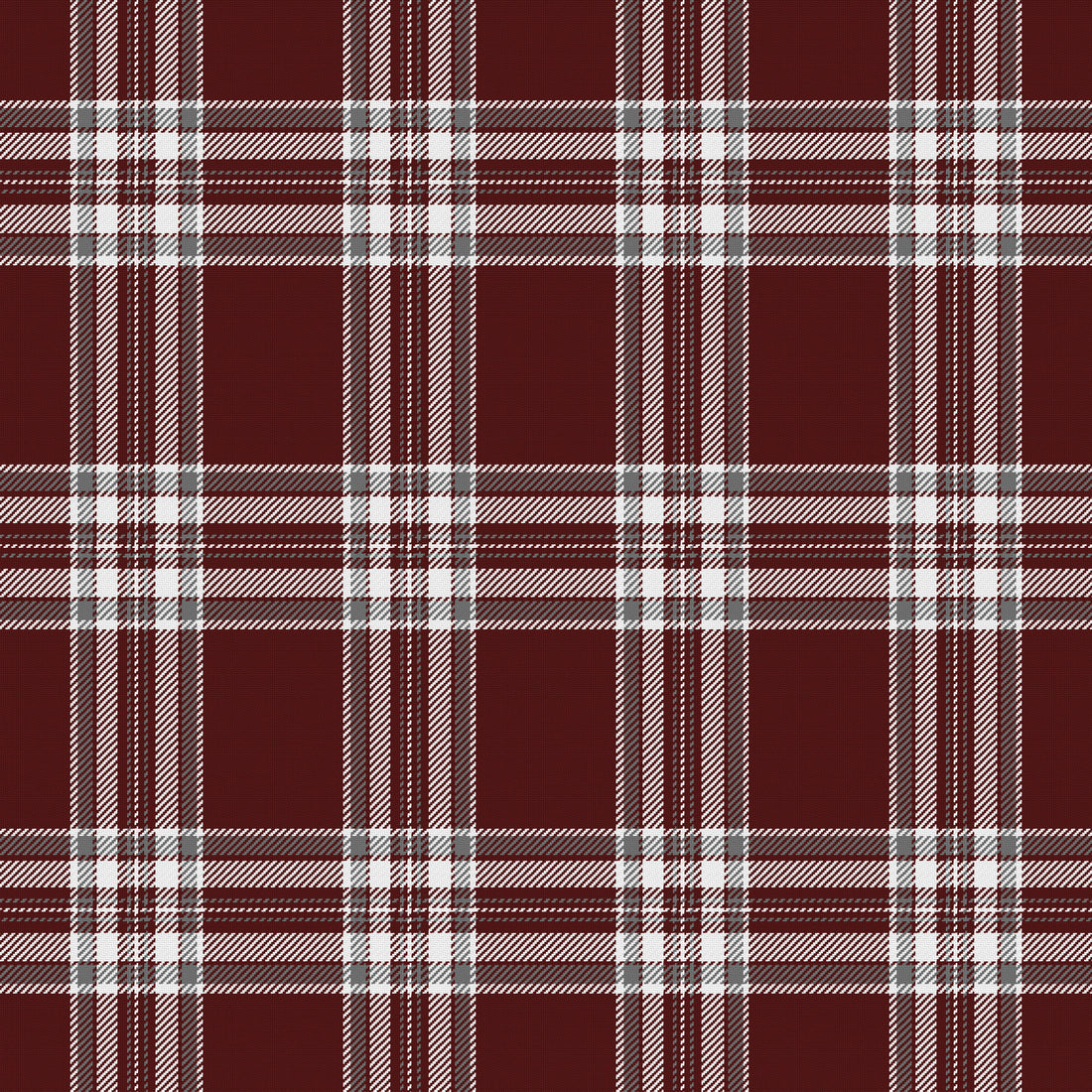 Deep Maroon, White & Gray — Alderwick — Full pattern