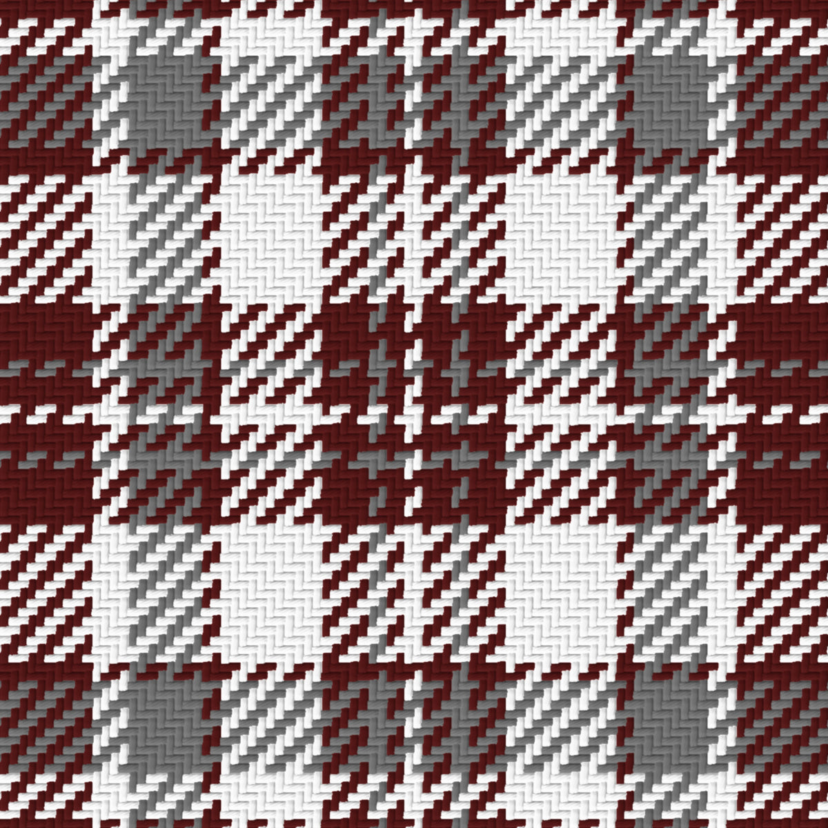Deep Maroon, White & Gray — Alderwick — Pattern detail
