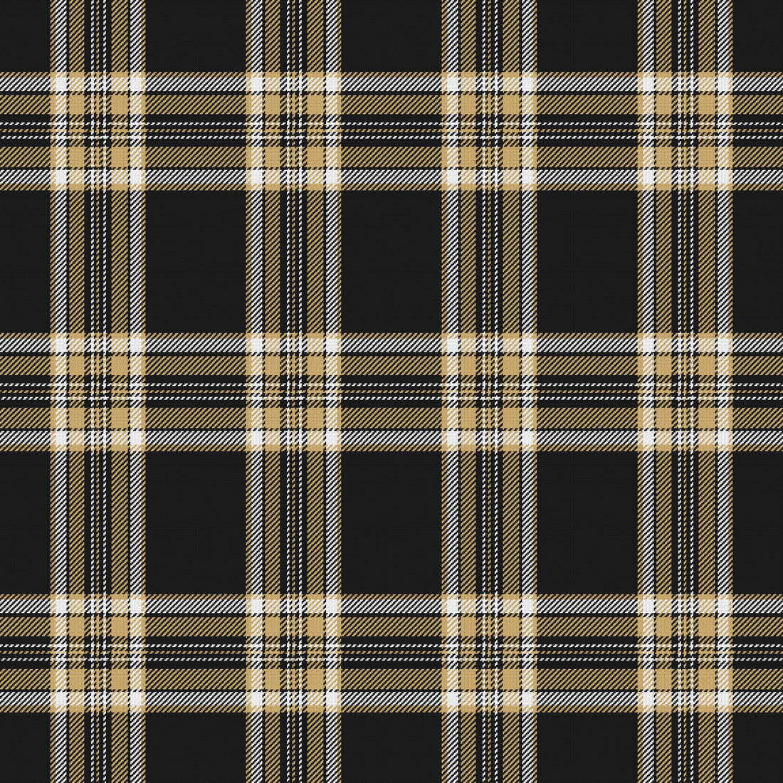 Near Black, Antique Gold & White · Palette 034 — Alderwick — Full pattern