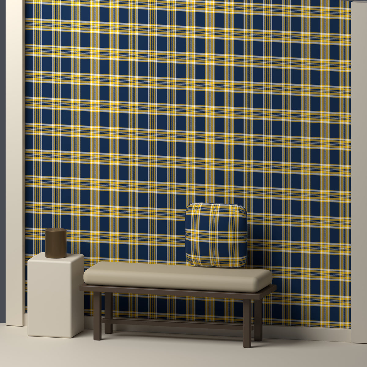 Navy, Maize & White — Alderwick — In a room