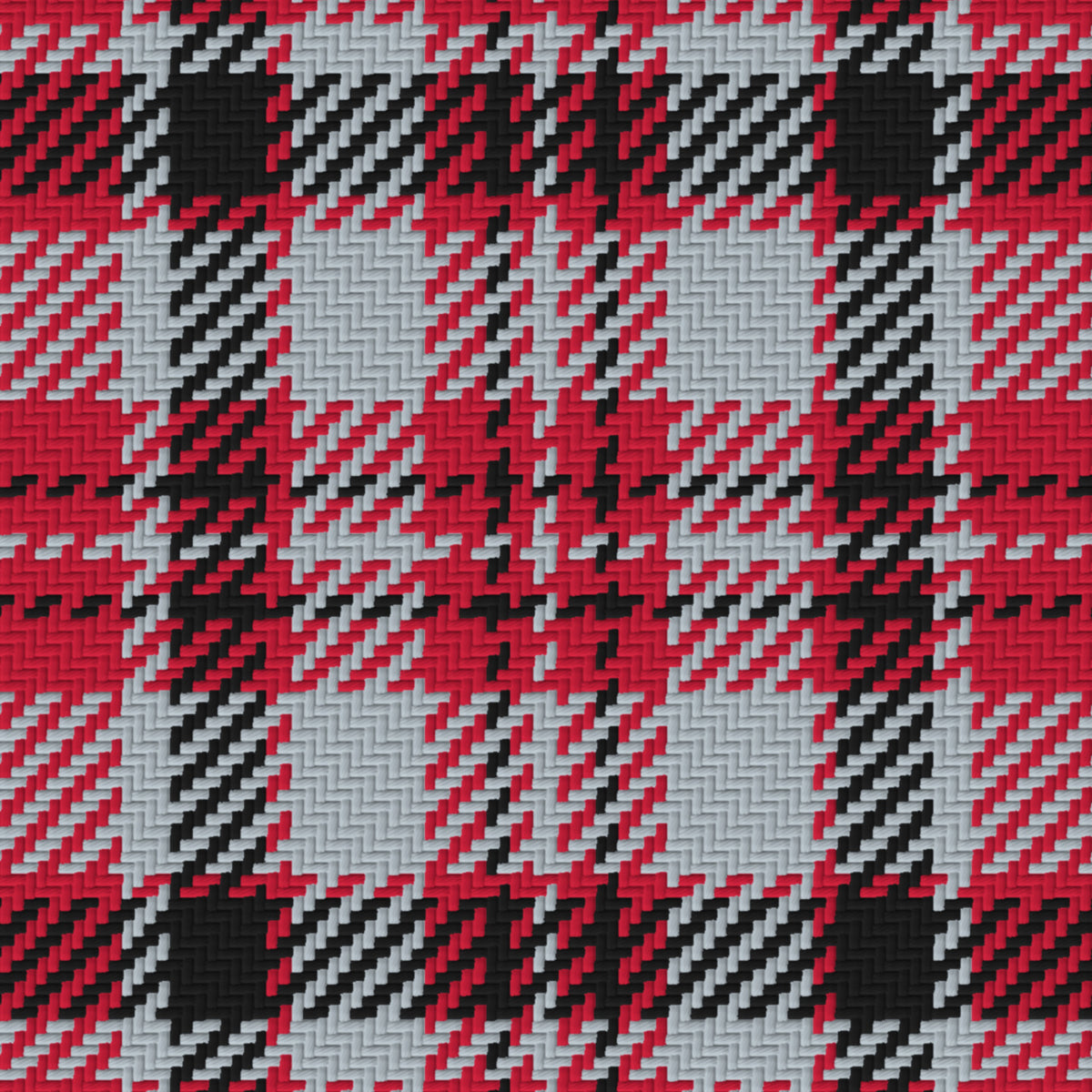 Scarlet, Gray & Near Black — Alderwick — Pattern detail