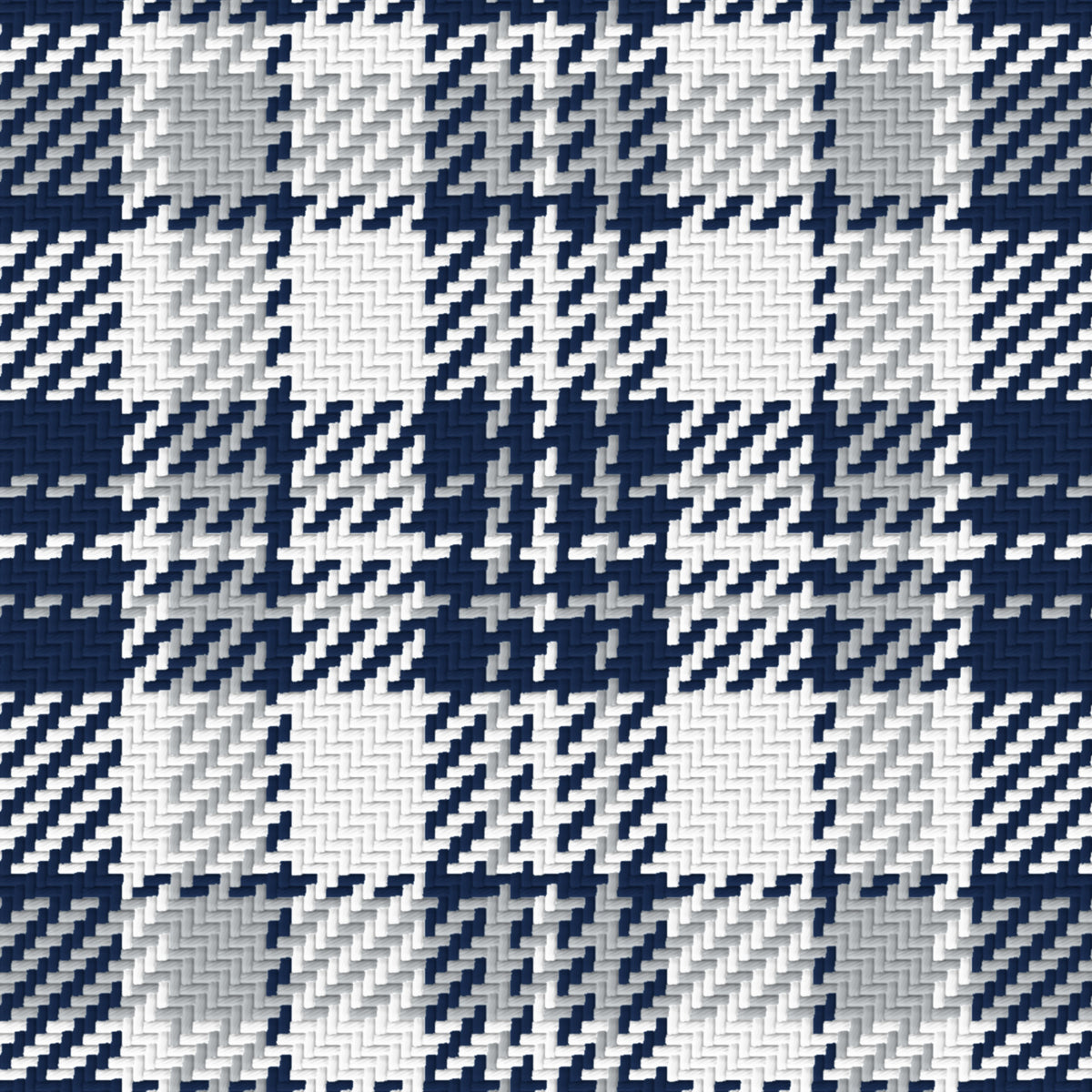 Deep Navy, White & Silver Gray — Alderwick — Pattern detail