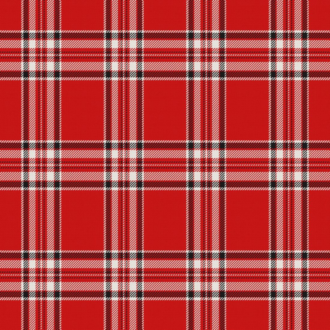 Scarlet, Cream & Near Black — Alderwick — Full pattern