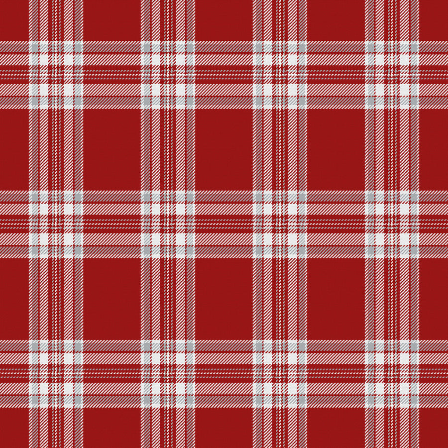 Deep Red, White & Silver Gray — Alderwick