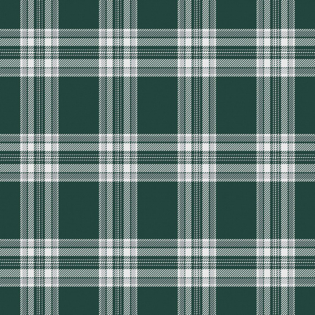 Deep Green, White & Silver Gray — Alderwick — Full pattern
