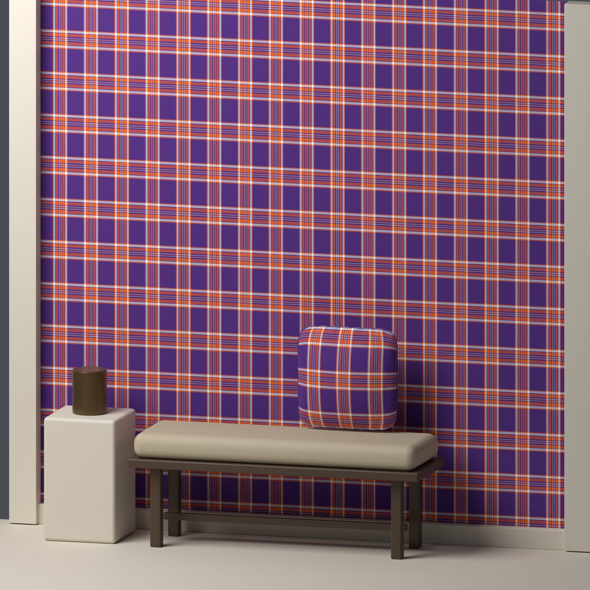 Deep Purple, Orange & White — Alderwick — In a room