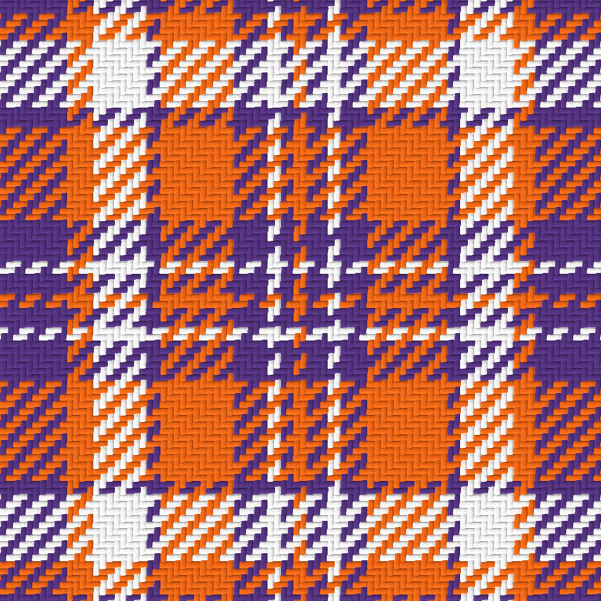 Deep Purple, Orange & White — Alderwick — Pattern detail