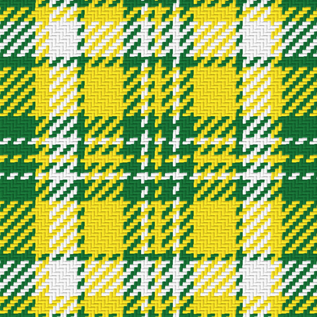 Deep Green, Golden Yellow & White — Alderwick — Pattern detail