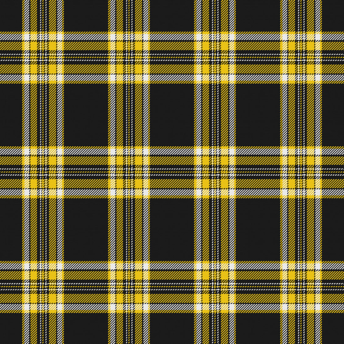 Near Black, Golden Yellow & White · Palette 046 — Alderwick — Full pattern