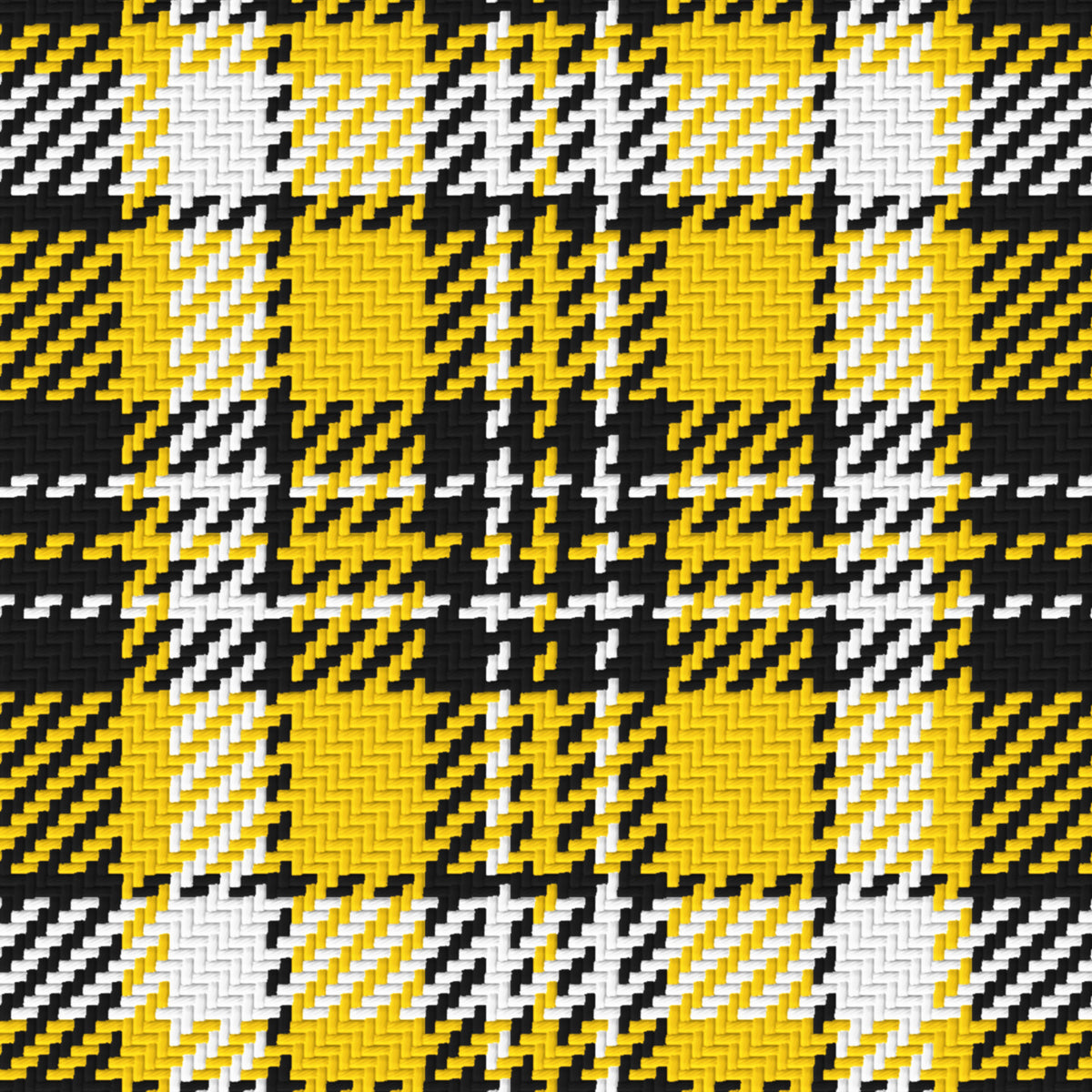 Near Black, Golden Yellow & White · Palette 046 — Alderwick — Pattern detail
