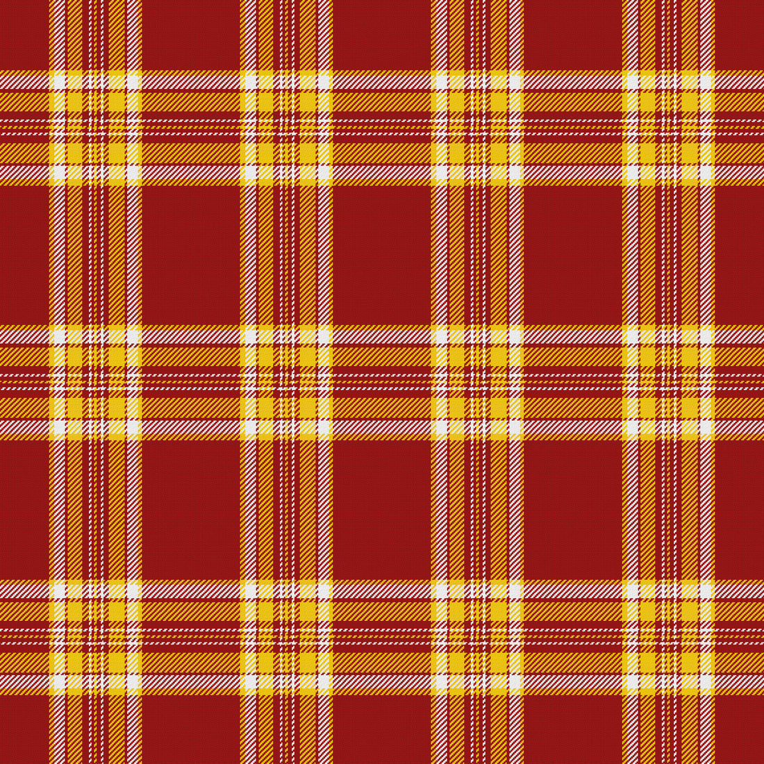 Deep Red, Golden Yellow & White — Alderwick — Full pattern