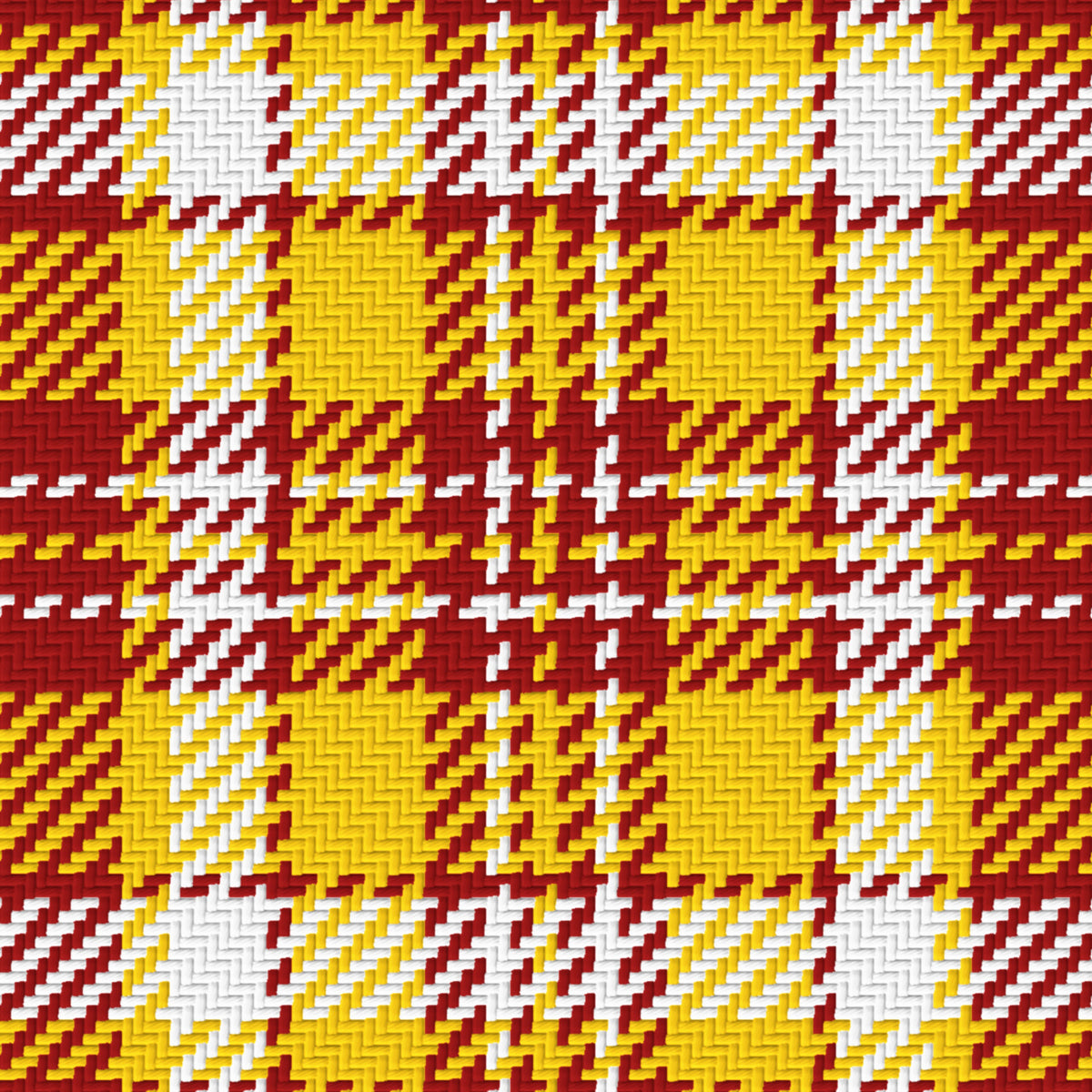 Deep Red, Golden Yellow & White — Alderwick — Pattern detail