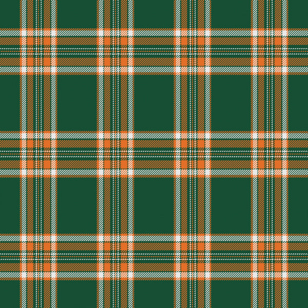 Alderwick — Deep Green, Orange & White — v049 — full pattern