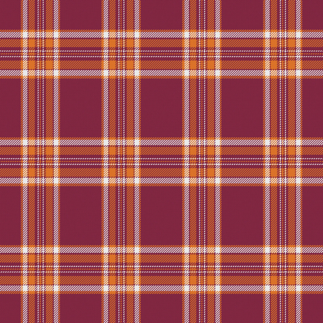 Maroon, Burnt Orange & White — Alderwick — Full pattern