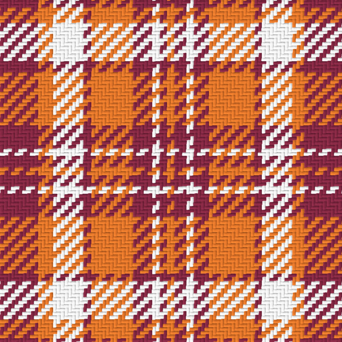 Maroon, Burnt Orange & White — Alderwick — Pattern detail