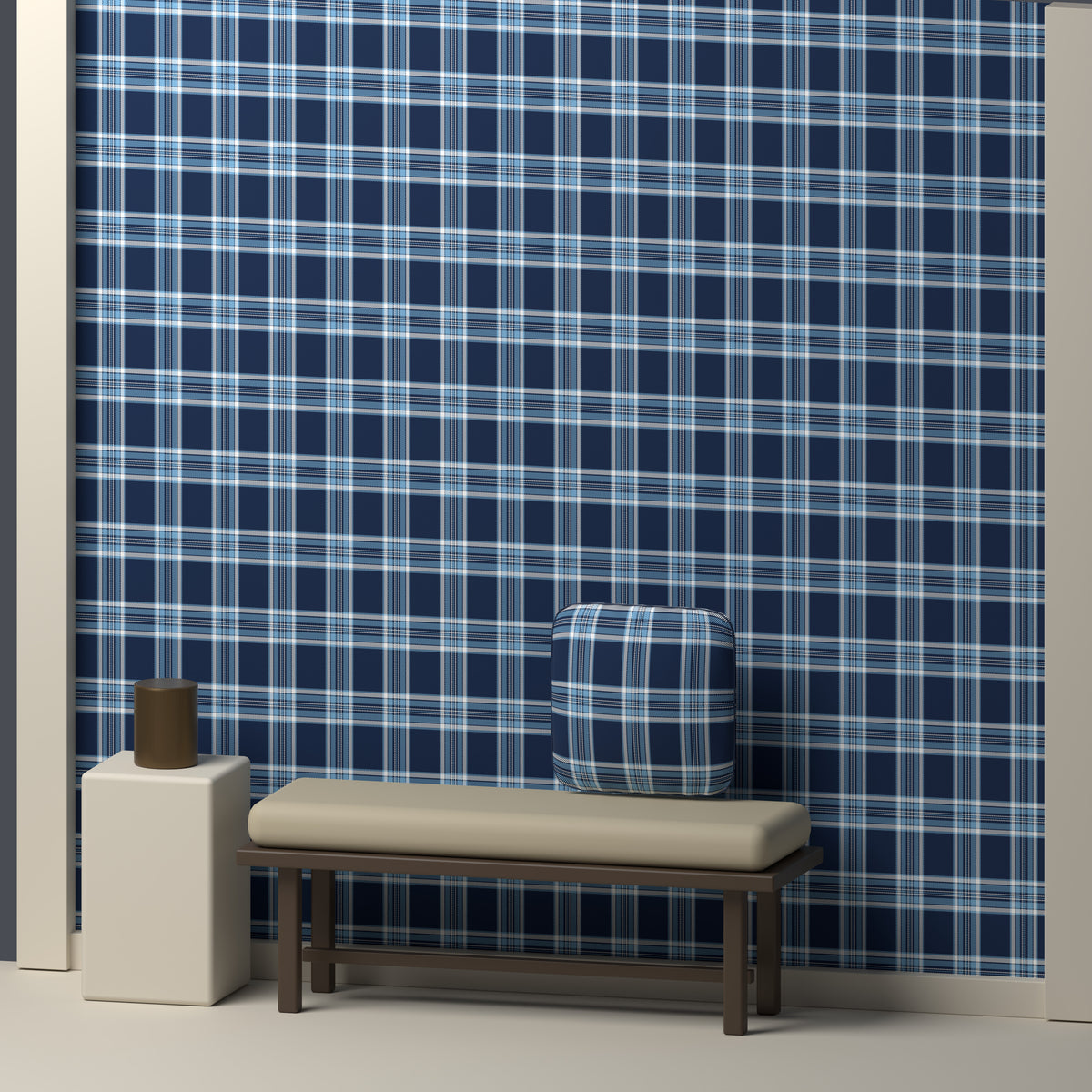 Navy, Powder Blue & White — Alderwick — In a room