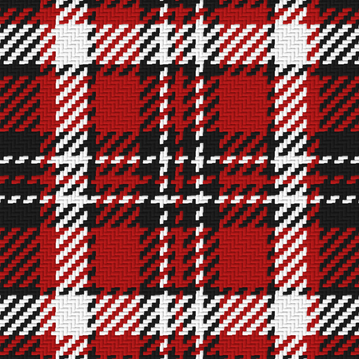 Near Black, Deep Red & White — Alderwick — Pattern detail