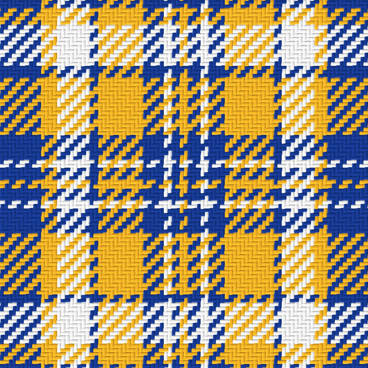 Royal Blue, Golden Yellow & White — Alderwick — Pattern detail
