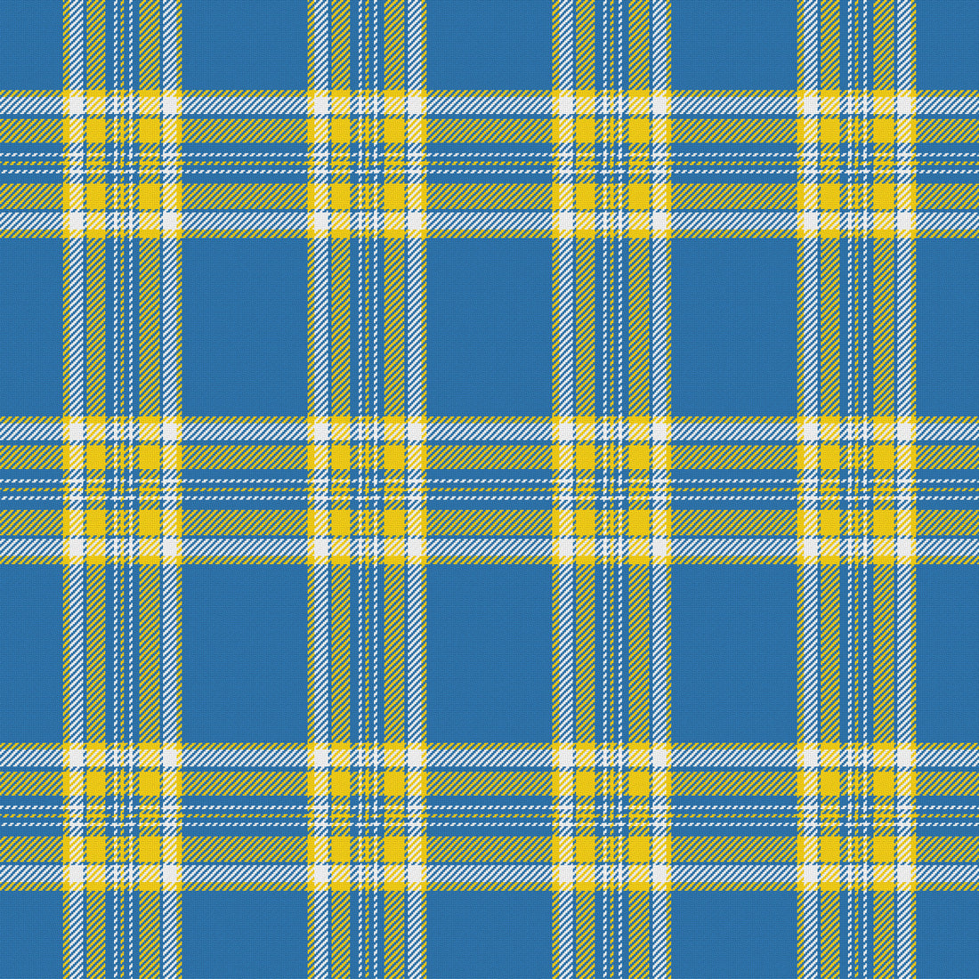 Blue, Golden Yellow & White — Alderwick — Full pattern