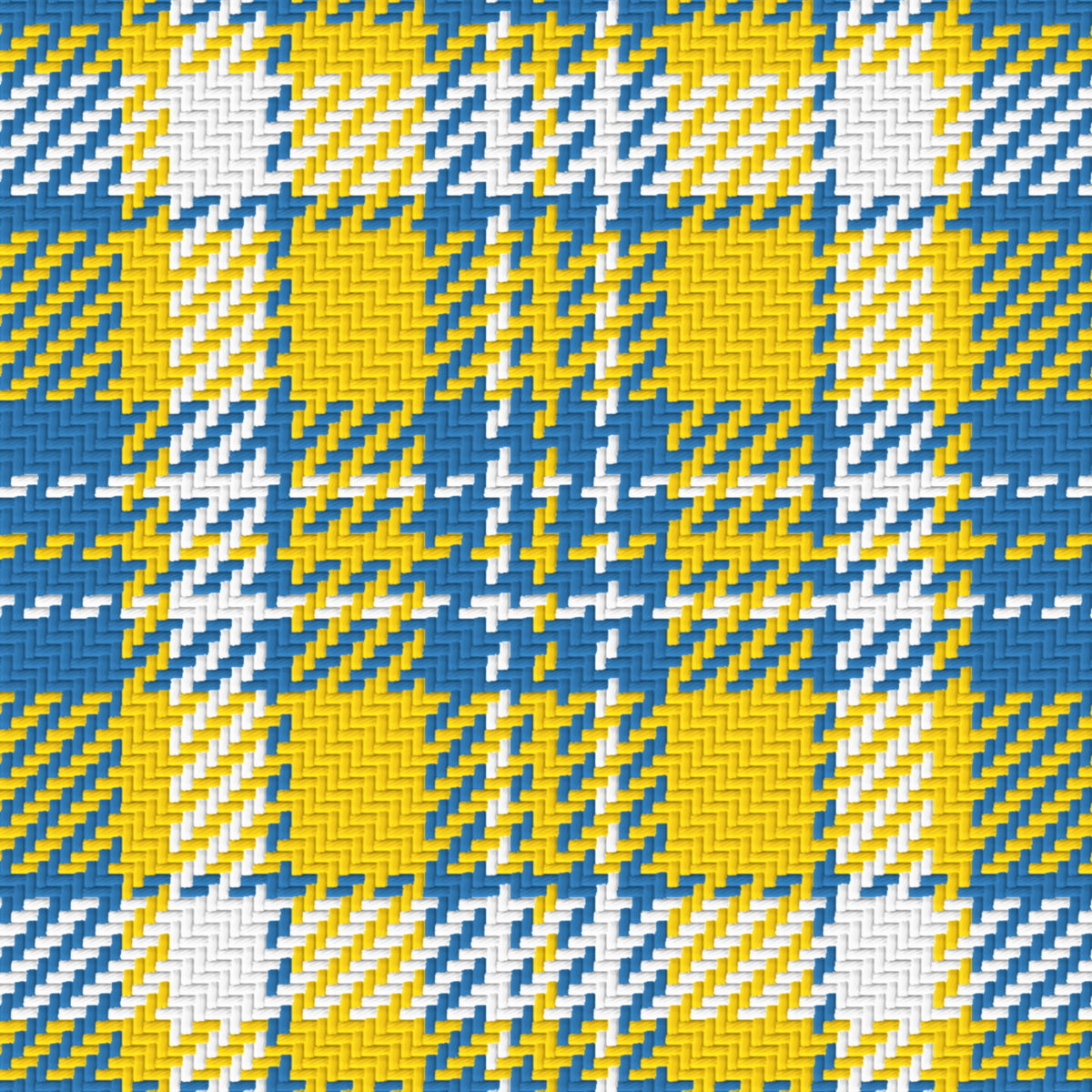 Blue, Golden Yellow & White — Alderwick — Pattern detail