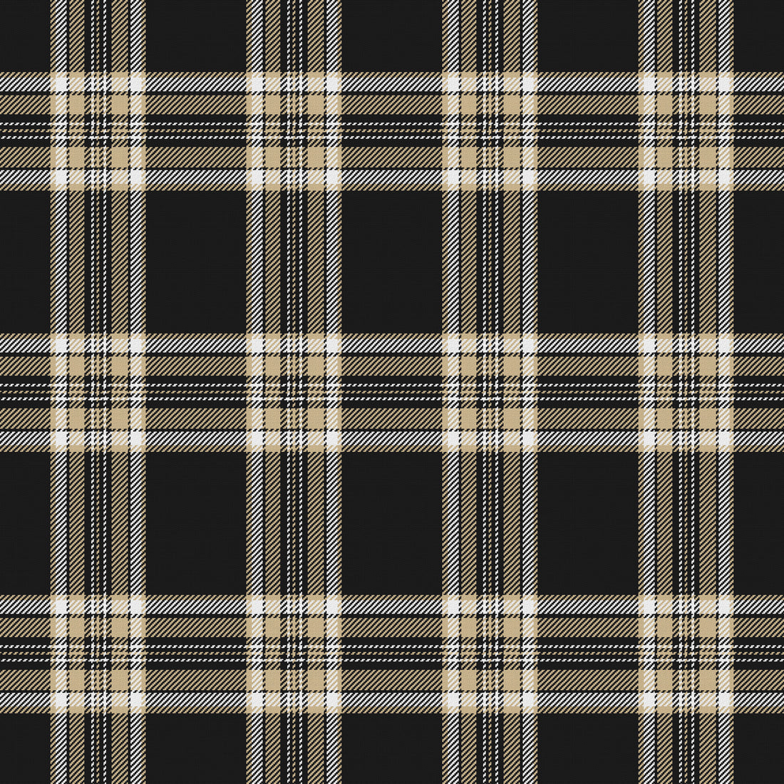 Near Black, Old Gold & White — Alderwick — Full pattern