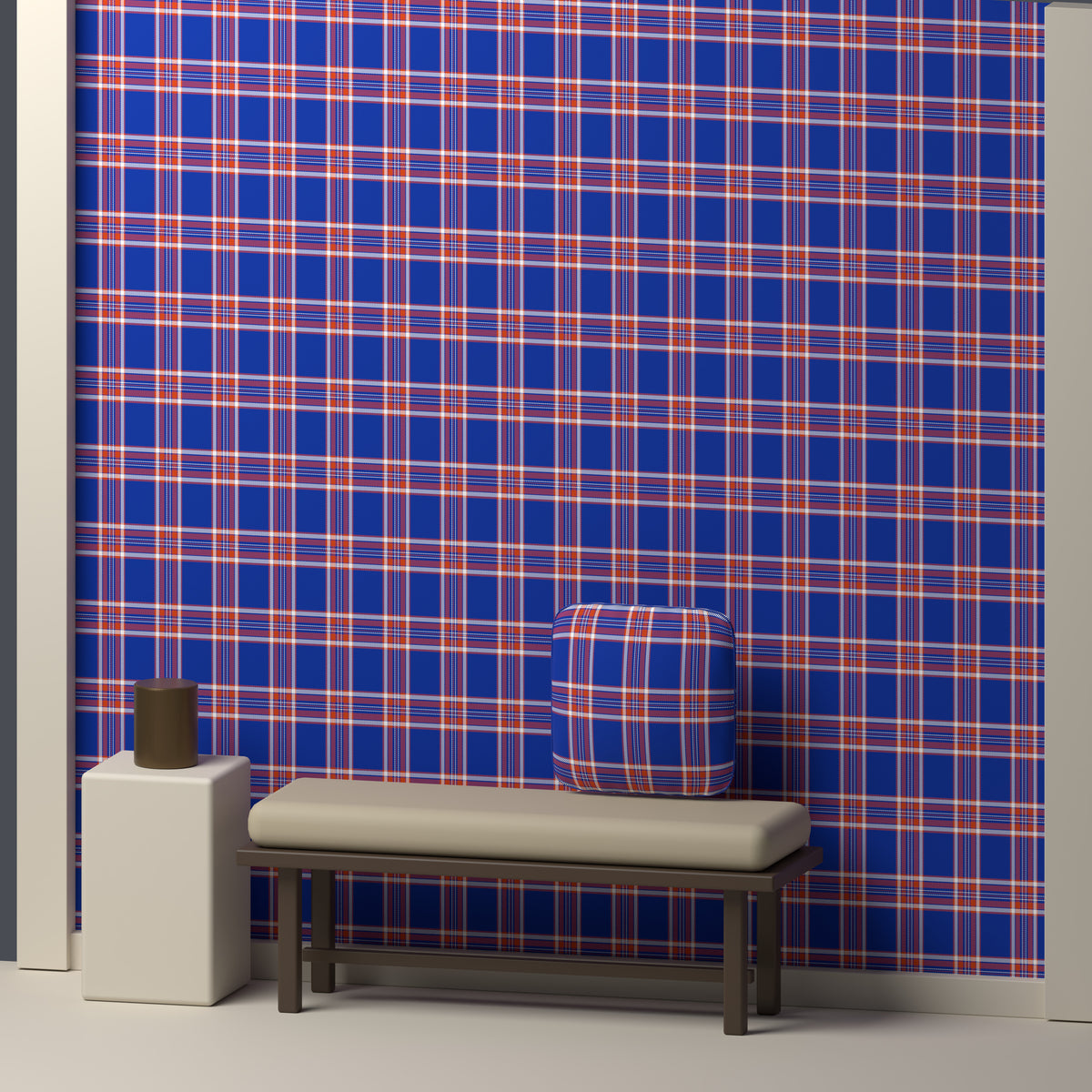 Royal Blue, Orange & White — Alderwick — In a room