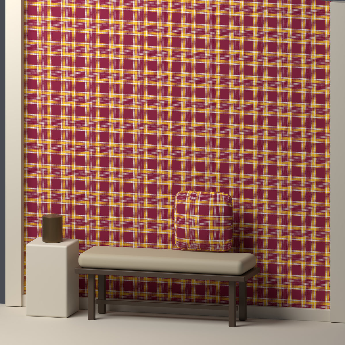 Maroon, Gold & White — Heritage — In a room