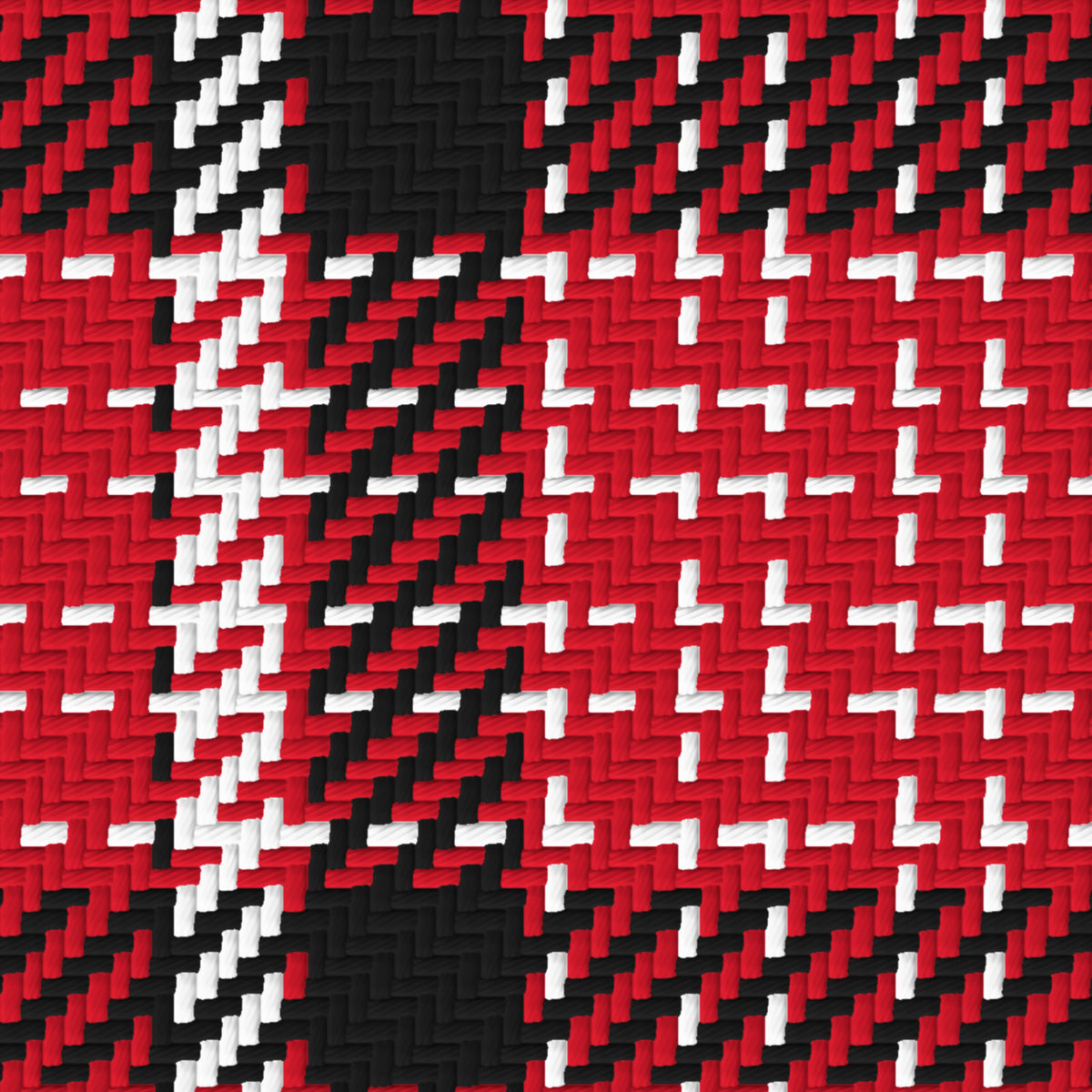 Red, Near Black & White · Palette 008 — Heritage — Pattern detail