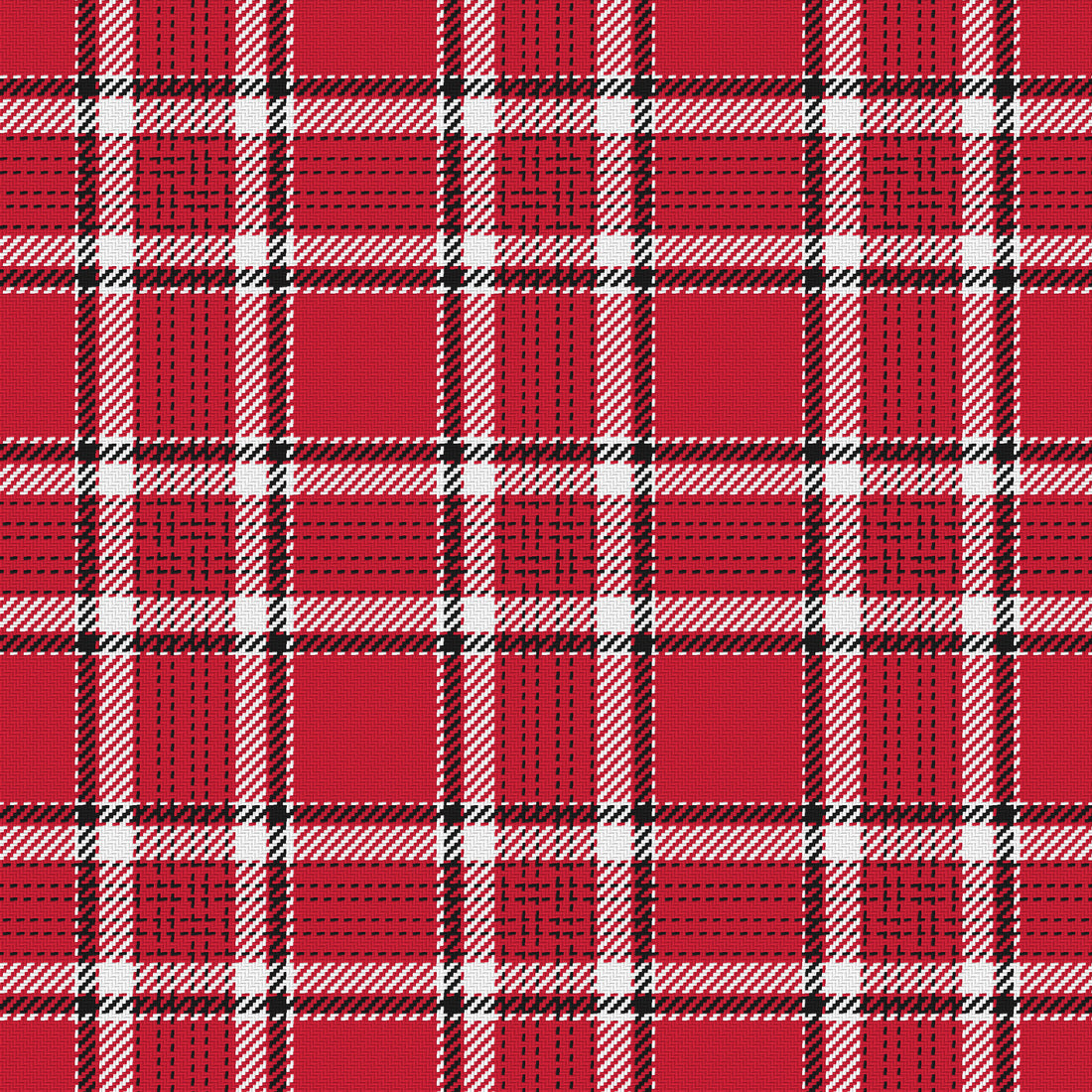 Scarlet, White & Near Black — Heritage — Full pattern