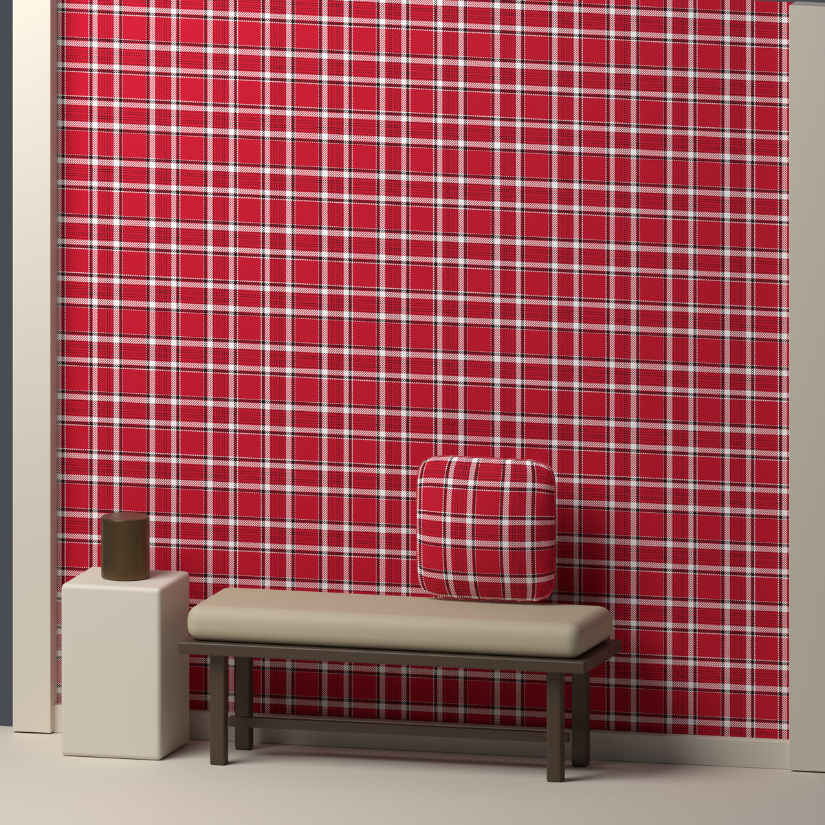 Scarlet, White & Near Black — Heritage — In a room