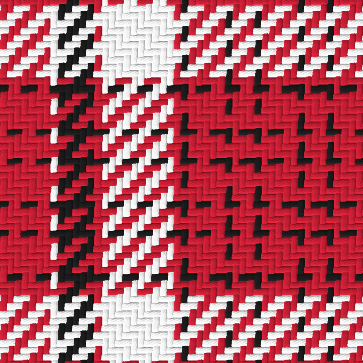 Scarlet, White & Near Black — Heritage — Pattern detail