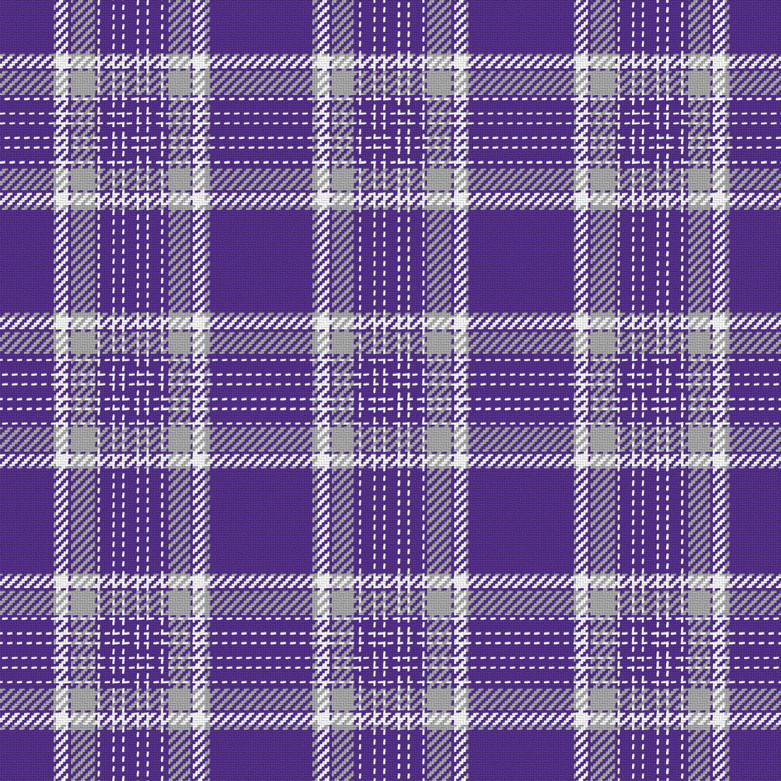 Royal Purple, Silver Gray & White — Heritage — Full pattern