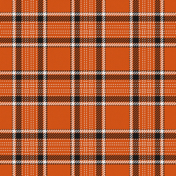 Heritage — Orange, Near Black & White — v014 — full pattern