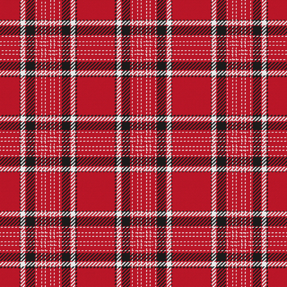 Deep Red, Near Black & White · Palette 015 — Heritage — Full pattern