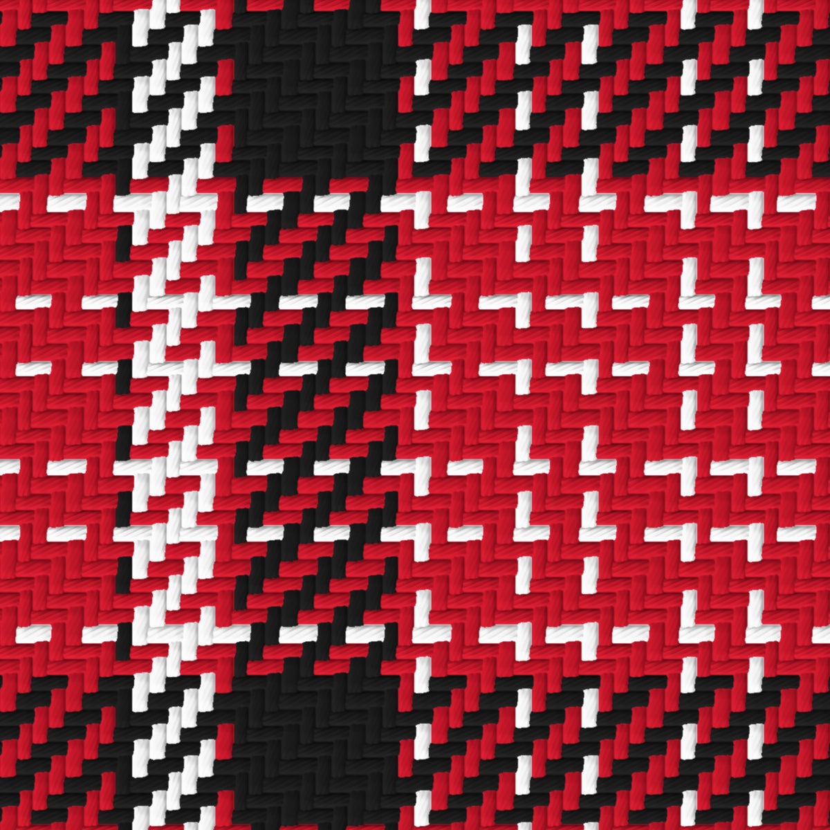 Deep Red, Near Black & White · Palette 015 — Heritage — Pattern detail