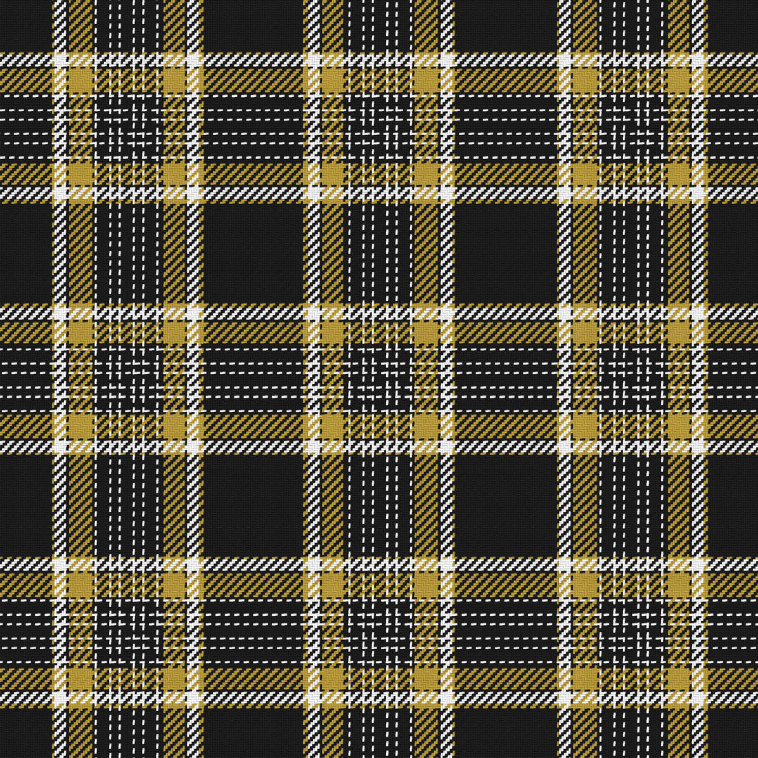 Near Black, Antique Gold & White · Palette 016 — Heritage — Full pattern