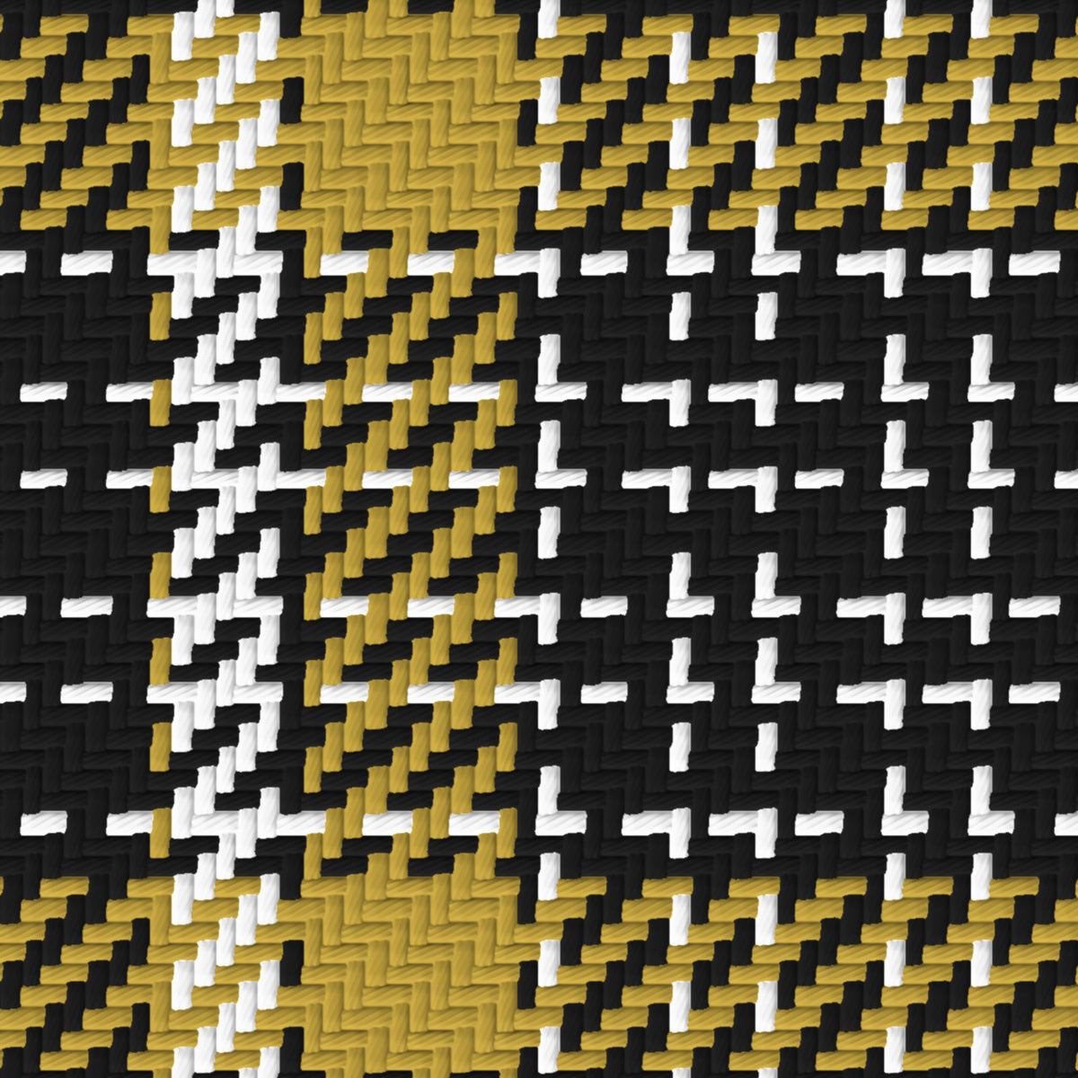 Near Black, Antique Gold & White · Palette 016 — Heritage — Pattern detail