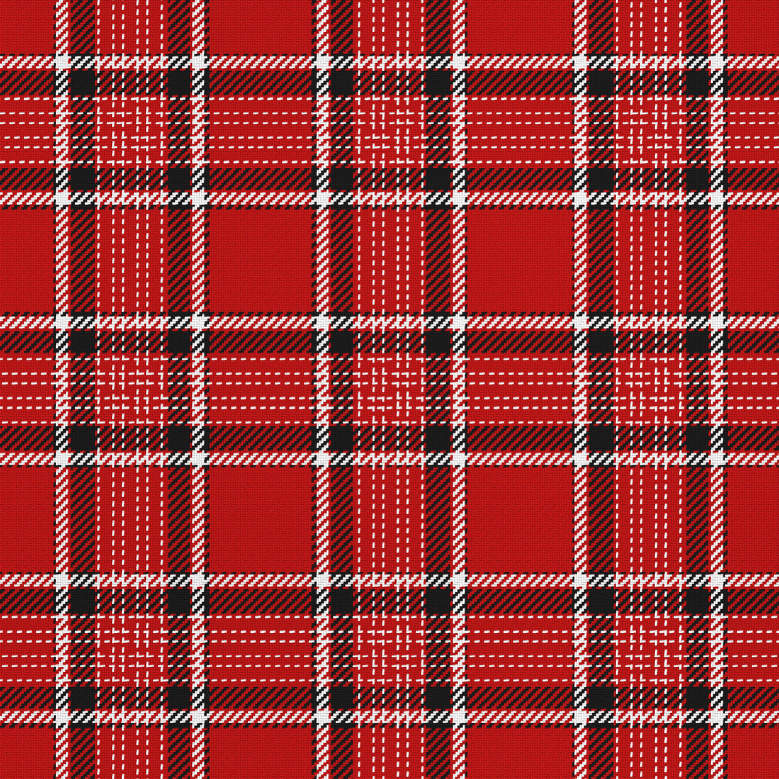 Deep Red, Near Black & White · Palette 017 — Heritage — Full pattern