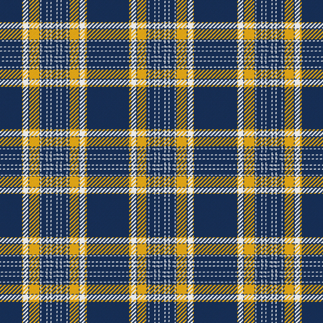 Deep Navy, Gold & White — Heritage — Full pattern