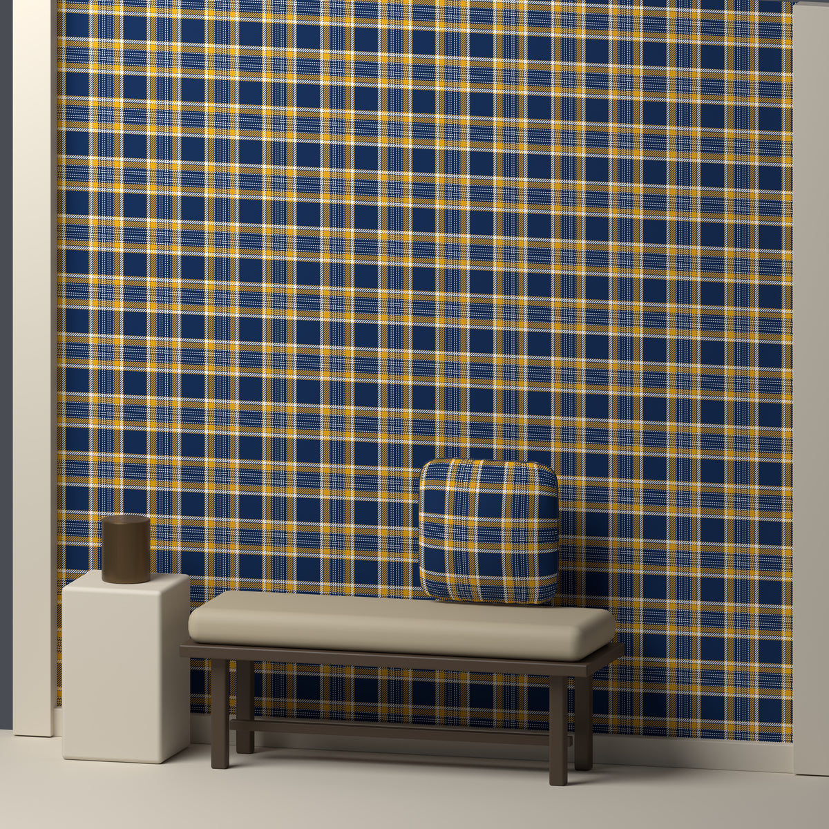 Deep Navy, Gold & White — Heritage — In a room