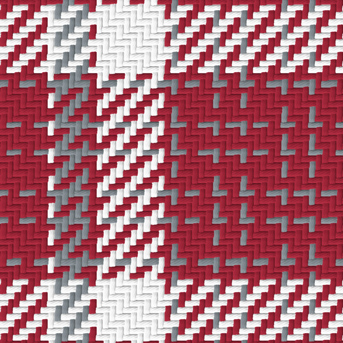 Deep Crimson, White & Slate Gray — Heritage — Pattern detail