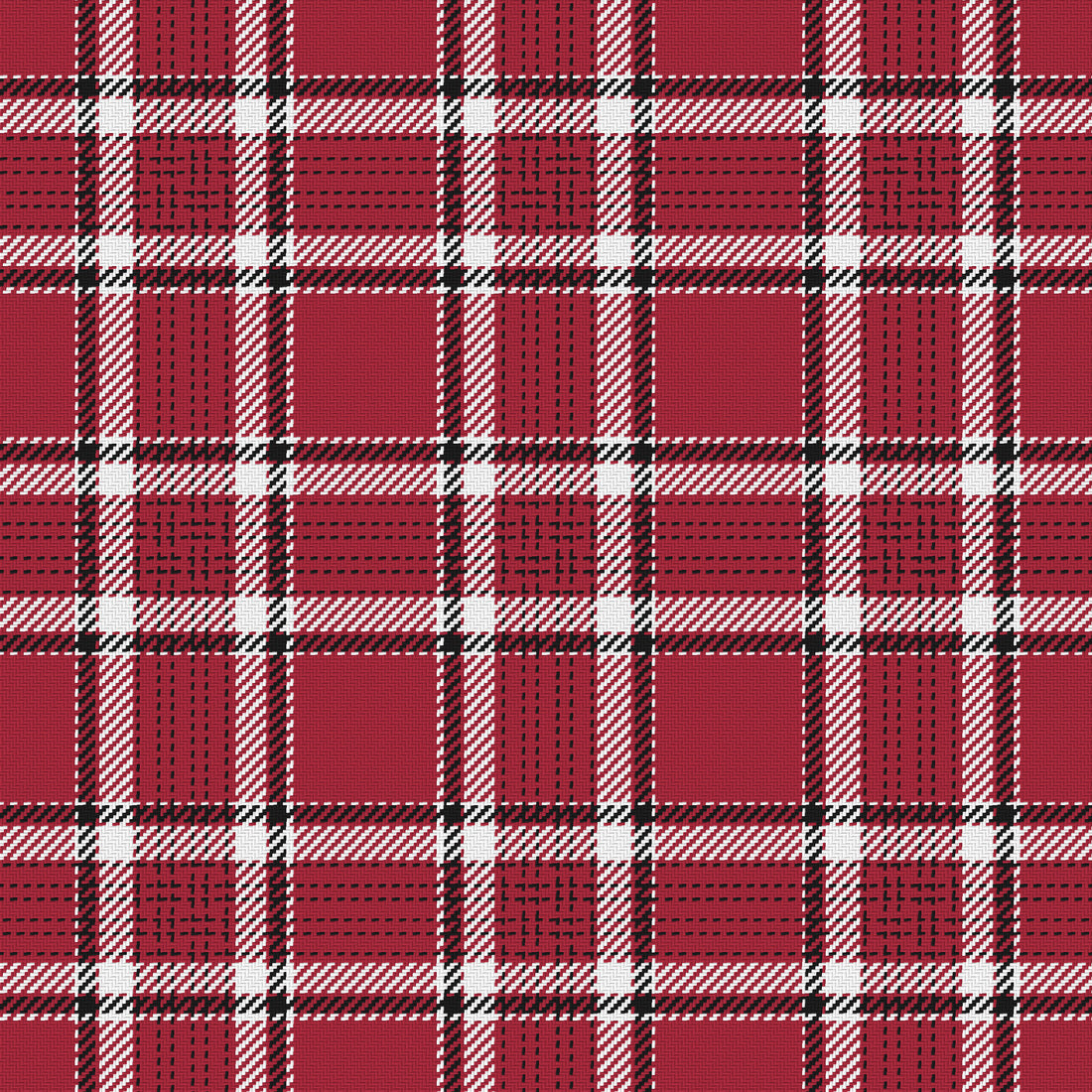Cardinal, White & Near Black — Heritage — Full pattern